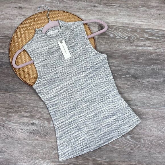 Nwt Anthropologie ribbed knit mock neck sleeveless top eri -+ Ali - Picture 1 of 6